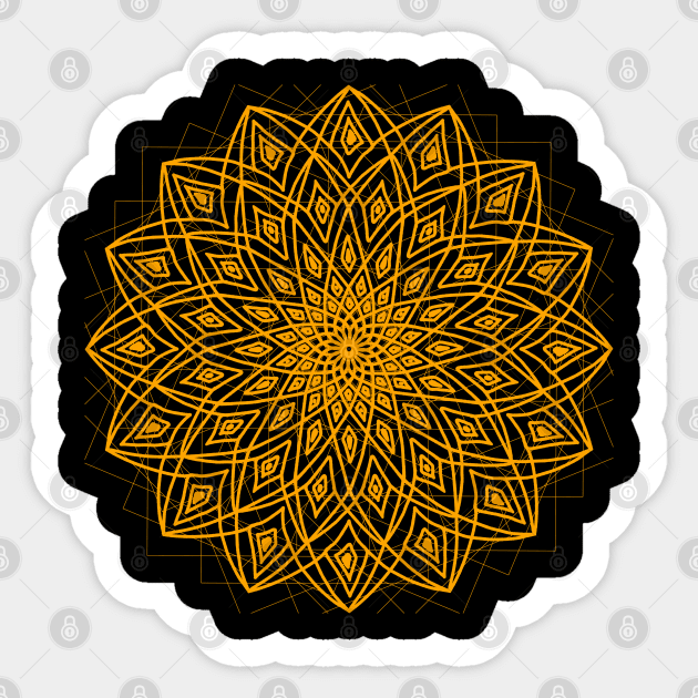 Saffron Mandala Sticker by Hip Scarves and Bangles